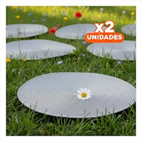 Pack2 Individual de Mesa Circular Plateado Pajita Brilloso de Dimensiones Y+Regalo Sticker