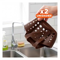 Pack2 Bandeja Colgante Marron Funcional para la Cocina y el Bano 19x15cm Y+Regalo Sticker