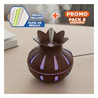 Pack6 Aparato con Funcion Humificadora Forma Floral Color Marron 12x11cm Y+Papel Regalo