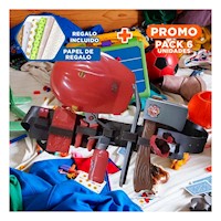 Pack6 Arnes de Rescate Set de Bombero para Juegos de Imitacion Y+Papel Regalo