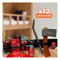 Pack12 Arnes de Juego Creativo Set de Bombero para Ninos