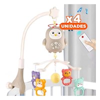 Pack4 Estructura Didactica De Cochecito Con Juguetes Colgantes Para Bebe