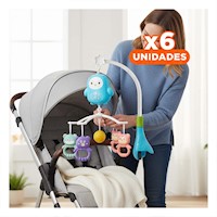 Pack6 Estructura Para Cochecito Con Juguetes Colgantes De Animales Para Juego Y+Regalo Sticker