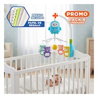 Pack6 Soporte Para Cochecito Con Juguetes Colgantes De Animales Para Estimulo Y+Papel Regalo