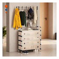 Zapatera con Perchera Cerrada para Casa y Hogar con Estructura Practica