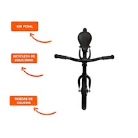Correpasillos Infantil Negro sin Pedal para Diversion Activa y Controlada Y+Ligas Regalo