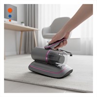 Limpiadora para Acaros Color Plomo y Fucsia con Aplicacion en Colchones del Hogar