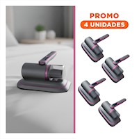 Pack4 Dispositivo Portatil para Acaros Color Plomo y Fucsia de Limpieza Rapida Y+Regalo Sticker