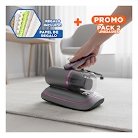 Pack2 Herramienta Compacta para Acaros Color Plomo y Fucsia para Colchones Y+Papel Regalo