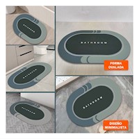 Alfombra Ovalada para Hogar y Casa con Aplicacion en Espacios Verde Oscuro Y+Post It