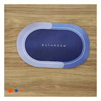 Tapete Ovalado para Hogar y Casa con Uso Diario y Presencia Azul