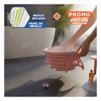 Pack6 Depresor Portatil con Masajeador de Pies Rosado con Sistema Hidro y Masaje Y+Papel Regalo