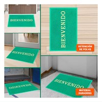 Cobertor Rectangular Bienvenido Verde para Entrada y Area Social Y+Post It