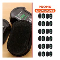 Pack12 Lustra Calzado Negro 6,5x10,5cm Facil Aplicacion y Resultados Rapidos Y+Regalo Sticker