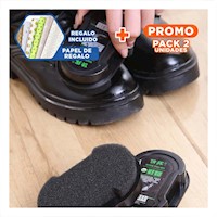 Pack2 Betun Profesional Negro 6,5x10,5cm para Zapatos Limpios y Protegidos Y+Papel Regalo