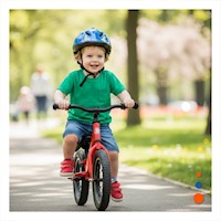 Bicicleta de Equilibrio Rojo para Desarrollo Motriz en Ninos Y+Regalo Sticker