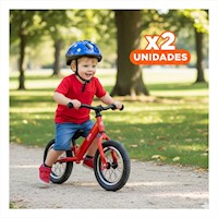 Pack2 Correpasillos Infantil Rojo sin Pedales para Juegos Activos Diarios Y+Regalo Sticker
