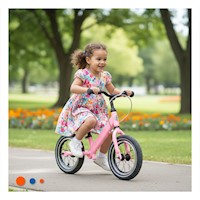 Andador de Equilibrio Rosado sin Pedales para Aprendizaje Progresivo Y+Regalo Sticker