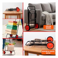 Base de Carga Plegable Negro con Liga para Facil Manipulacion de Bultos Y+Post It