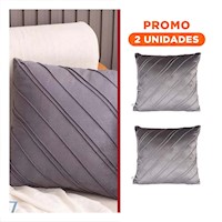 Pack2 Funda de Terciopelo Plomo Intermedio que Integra Rayas Diagonales