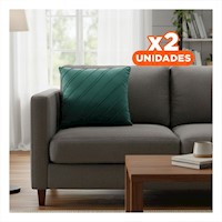 Pack2 Funda Visual con Patron Diagonal en Color Verde Oscuro de 45cm Y+Regalo Sticker