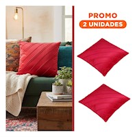 Pack2 Funda de Terciopelo Rojo que Integra Rayas Diagonales con Lectura Visual Continua