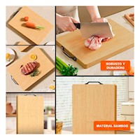 Tabla de Preparacion con Mango Mostaza 35x27x2cm Cocina