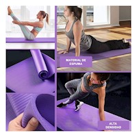 Colchoneta 10mm Espuma Morado Comoda y Antideslizante para Entrenamiento