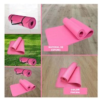 Colchoneta 10mm Espuma Fucsia Comoda y Suave para Yoga y Estiramiento