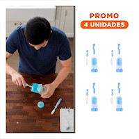 Pack4 Escobillon para Limpieza Rapida de Biberones y Vasos 2pzs Base Celeste Y+Regalo Sticker