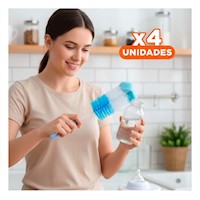 Pack4 Raspador Suave que Protege Accesorios Delicados 2pzs Base Celeste Y+Papel Regalo