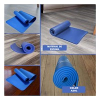 Colchoneta 10mm Espuma Azul Comoda y Suave para Yoga y Estiramiento