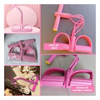 Banda Tensor de Pedal Rosado Claro Comoda y Flexible para Ejercicio
