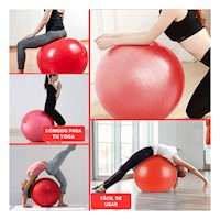 Bola de Ejercicio 65cm Rojo Duradera para Core