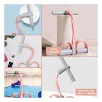 Extendor Tensor de Pedal Durazno y Plomo Comodo y Flexible para Ejercicio
