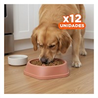 Pack12 Estacion que Estimula Comer Pet Tipo Huesitos Exagonal Naranja Y+Regalo Sticker