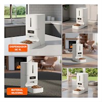 Comedero para Alimentacion Segura y Ordenada de Perros y Gatos 4L Blanco Y+Ligas Regalo