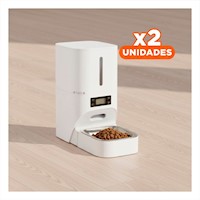 Pack2 Contenedor para Alimento de Mascotas que Mantiene Frescura 4L Blanco