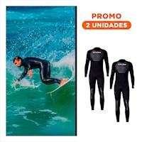 Pack2 Equipo De Neopreno Hombre Pecho y Brazo 33mm Gravital Negro Talla M