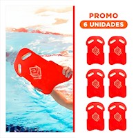 Pack6 Herramienta de Natacion Gravital ST 23 con cintura Roja para piscina
