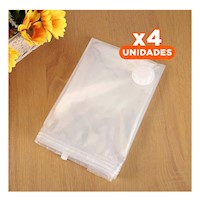 Pack4 Envoltorio Compactador Hogar 50 x 60 cm Color Anaranjado para Ropa