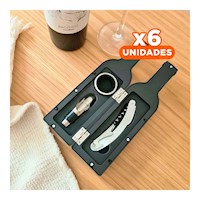 Pack6 Accesorios Saca Corcho Pequeno 4 Piezas Negro para Hogar y Cocina Y+Regalo Sticker