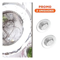 Pack2 Protector Metalico 5,4 cm Plateado para Fregadero