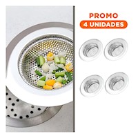 Pack4 Cubierta Metalica 5,4 cm Plateado para Drenaje Y+Regalo Sticker