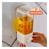 Pack2 Modulo Dispensador de Jabon Liquido 450 ml Blanco para Cocina Y+Papel Regalo