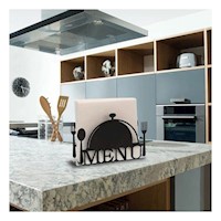 Contenedor MENU Negro para Mesa con Servilletas Siempre Listas Y+Regalo Sticker