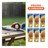Pack6 Combo de Beisbol Escolar con Bate Guante y Pelota para Juego