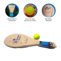 Juego de Paletas de Playa Junior con Pelota Compacta Y+Ligas Regalo