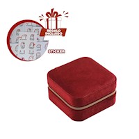 Cofre de Color Vino con Espejo Terciopelo Portatil Y+Regalo Sticker
