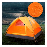 Tienda Alta Montaña Automatica 4 Personas Anaranjado para Camping y Aire Libre